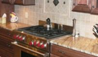 stove and countertop